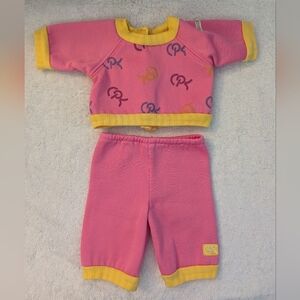 VHTF Vintage 1985 Cabbage Patch Kids PINK/YELLOW Logo Jogging Suit (321C)